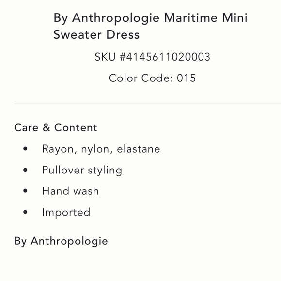 ✨ Anthropologie Maritime Mini Sweater Dress Sz L - Picture 4 of 4